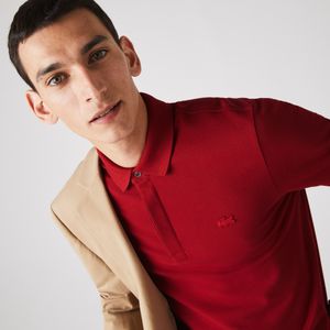 Men's Lacoste Paris Polo Shirt Regular Fit Stretch Cotton Piqué