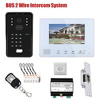 7 Inch BUS 2 Wire RFID Video Door Phone Intercom systems Electronic Door Lock home Access Control System Lightinthebox - thumbnail