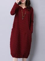 Casual Loose Big Pockets Women Dresses