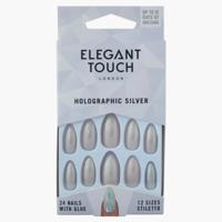 Elegant Touch Holographic Silver 24-Piece Nails Set