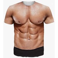Funny Muscle T-shirt Anime Funny Street Style T-shirt For Men's Adults' 3D Print Party Festival Lightinthebox