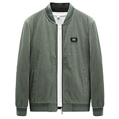 Men's Jacket Sport Daily Fall Winter Regular Coat Round Neck Loose Thermal Warm Windproof Breathable Boho Jacket Long Sleeve Solid Color Embroidered Camel Green Dark Grey Lightinthebox