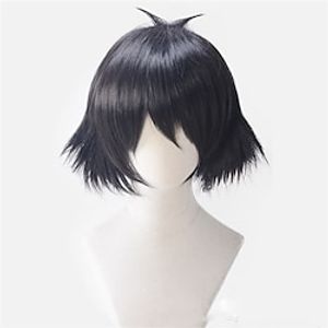 Steins Gate Ruka Urushibara Wigs Anime Steins Gate Ruka Urushibara Cosplay Wig Black Short Curly Halloween Synthetic Hair Lightinthebox
