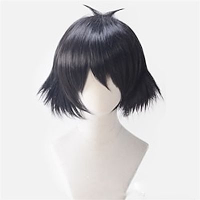 Steins Gate Ruka Urushibara Wigs Anime Steins Gate Ruka Urushibara Cosplay Wig Black Short Curly Halloween Synthetic Hair Lightinthebox