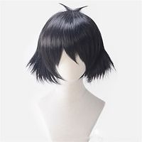 Steins Gate Ruka Urushibara Wigs Anime Steins Gate Ruka Urushibara Cosplay Wig Black Short Curly Halloween Synthetic Hair Lightinthebox - thumbnail