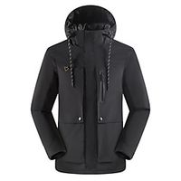 Men's Hoodie Jacket Hiking Windbreaker Hiking Fleece Jacket Polar Fleece Winter Outdoor Thermal Warm Waterproof Windproof Quick Dry Outerwear Winter Jacket Trench Coat Skiing Ski  Snowboard Fishing Lightinthebox - thumbnail