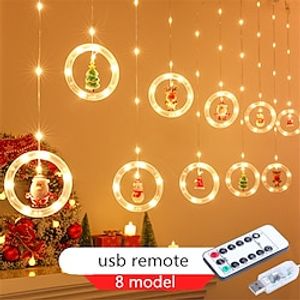 Christmas Fairy Curtain Light String Xmas Ornaments Bedroom Decor Christmas Tree Garland Navidad New Year Home Decoration Lightinthebox