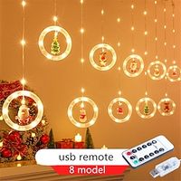 Christmas Fairy Curtain Light String Xmas Ornaments Bedroom Decor Christmas Tree Garland Navidad New Year Home Decoration Lightinthebox - thumbnail