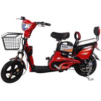 Megastar Megawheels Carbon Steel Electric Pedal Motor Bicycle Scooter With Basket - Red (UAE Delivery Only)