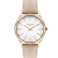 Lee Cooper Women's Analog Display Watch & Leather Strap, Beige - LC07871.124