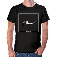 Men's Unisex Tee T shirt Hot Stamping Symbol Graphic Prints Plus Size Print Short Sleeve Casual Tops Cotton Basic Fashion Designer Big and Tall White Black Wine miniinthebox - thumbnail