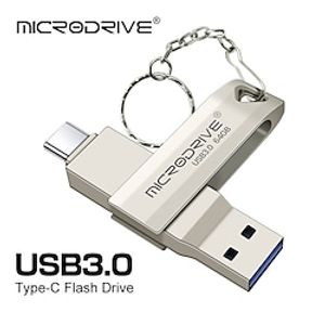 Rotating USB Stick High Speed 128gb Metal Type C USB2.0 Flash Drive OTG 128GB Pendrive External Storage Micro Memory Stick Type-C Pen Drive miniinthebox
