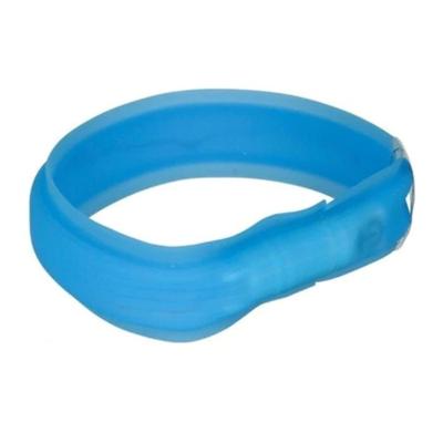 Trixie USB Flash Light Wide Silicone Dog Collar - Blue L-XL Trixie USB Flash Light Wide Silicone Dog Collar - Blue L-XL