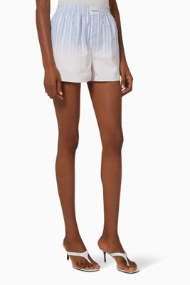 Oxford Boxer Shorts in Ombre Striped Cotton Oxford Boxer Shorts in Ombre Striped Cotton