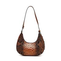 Women's Shoulder Bag Hobo Bag PU Leather Daily Large Capacity Lightweight Geometric Black Purple Brown miniinthebox - thumbnail