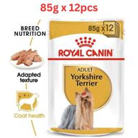 Royal Canin Breed Health Nutrition Yorkshire Adult Wet Dog Food Pouches 85g x 12 pcs