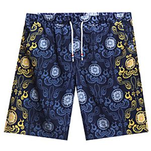 Men's Casual Casual Daily Shorts Pants Graphic Navy Blue miniinthebox