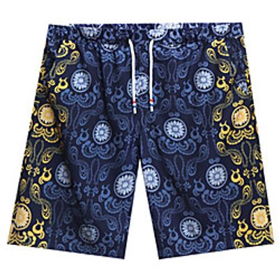 Men's Casual Casual Daily Shorts Pants Graphic Navy Blue miniinthebox