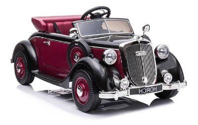 Megastar Ride On Licensed Audi Horch 12V Open Convertible Classic Retro Vintage Kids Electric Car With Back Seat For Parents, Red - LoB-1005DX-RED (UAE Delivery Only) Megastar Ride On Licensed Audi Horch 12V Open Convertible Classic Retro Vintage Kids Electric Car With Back Seat For Parents, Red - LoB-1005DX-RED (UAE Delivery Only)