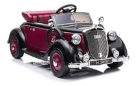 Megastar Ride On Licensed Audi Horch 12V Open Convertible Classic Retro Vintage Kids Electric Car With Back Seat For Parents, Red - LoB-1005DX-RED (UAE Delivery Only)