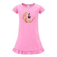 Kids Little Girls' Dress Cartoon Animal Festival Print Blushing Pink Rainbow Knee-length Short Sleeve Dresses Children's Day Spring   Fall Spring  Summer Slim 2-8 Years miniinthebox - thumbnail