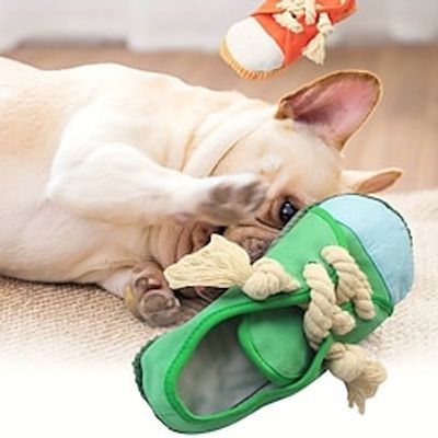 1pc Simulation Canvas Shoes Pet Grinding Teeth Squeak Toy Durable Chew Toy For Dog Interactive Supplies Lightinthebox