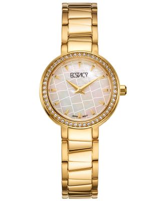 Ecstacy Women's Analog White Dial Watch - E20504-gbgm