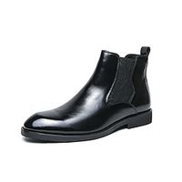 Men's Boots Chelsea Boots Dress Shoes Casual British Daily PU Comfortable Slip Resistant Booties  Ankle Boots Loafer Black Brown Fall Winter Lightinthebox - thumbnail