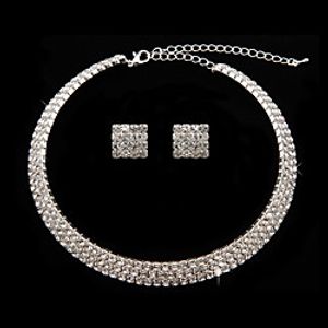 Women's Necklace Earrings Earrings Jewelry Silver For Wedding 1 set Lightinthebox