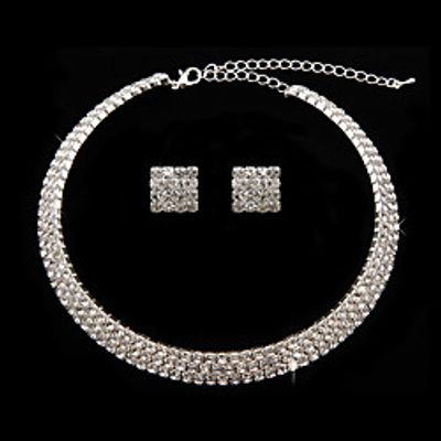 Women's Necklace Earrings Earrings Jewelry Silver For Wedding 1 set Lightinthebox