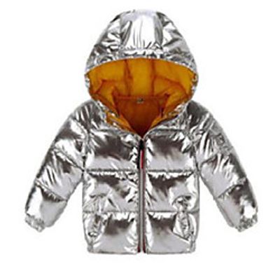children winter jacket for kids girls silver gold black boys casual hooded coat baby clothing outwear kids parka jacket snowsuit Lightinthebox