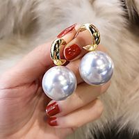 Women's Pearl Earrings Classic Music Notes Stylish Artistic Luxury Trendy Korean Platinum Plated Gold Plated Earrings Jewelry Gold For Christmas Gift Daily Work Festival 1 Pair miniinthebox - thumbnail
