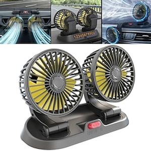 Car Double-Headed Folding Fan Rotatable Rotatable Head Creative Little Fan Summer Cooling Fan High Airflow Fan Lightinthebox