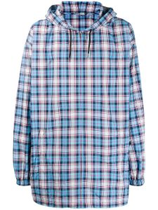 Gucci checked hooded jacket - Blue