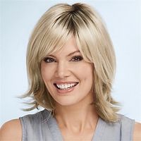 Synthetic Wig Curly With Bangs Machine Made Wig Short A1 Synthetic Hair Women's Soft Fashion Easy to Carry Blonde miniinthebox