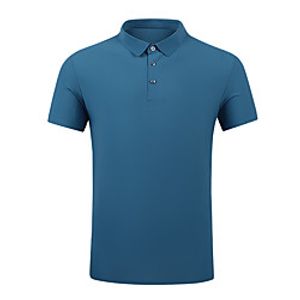 Men's T shirt Hiking Tee shirt Hiking Polo Shirt Short Sleeve Tee Tshirt Top Outdoor Quick Dry Lightweight Breathable Sweat wicking Autumn  Fall Spring Summer Ebony Medium gray Black Fishing Lightinthebox