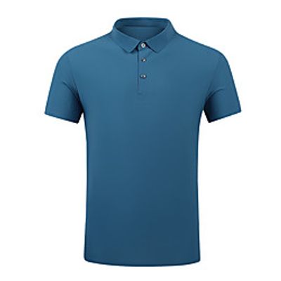 Men's T shirt Hiking Tee shirt Hiking Polo Shirt Short Sleeve Tee Tshirt Top Outdoor Quick Dry Lightweight Breathable Sweat wicking Autumn  Fall Spring Summer Ebony Medium gray Black Fishing Lightinthebox
