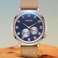 MEGIR 1083 Luminous Men'S Watch Men'S All-Match Simple Waterproof Leather Business Sports Quartz Watch miniinthebox - thumbnail