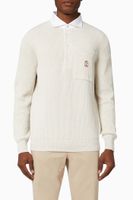 Polo Sweater in Cotton Knit