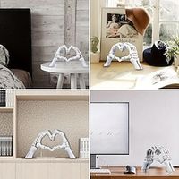 Hand Gesture Love Gesture Statue, White Modern Handmade Sculpture Home Decoration, Resin Heart Abstract Sculpture Entrance Living Room Bedroom Shelf Coffee, Valentine's Day Gift Lightinthebox - thumbnail