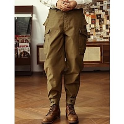 Men's Cargo Pants Cargo Trousers Pocket Plain Comfort Breathable Outdoor Daily Going out Casual Khaki Lightinthebox