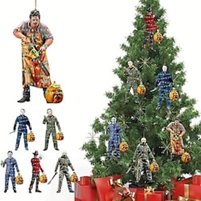 6pcs/set Christmas Decorations, 2d Acrylic and Birthday Parties - Adds a Spooky Touch to Your Car Rearview Mirror and Christmas Tree Decorations miniinthebox 6pcs/set Christmas Decorations, 2d Acrylic and Birthday Parties - Adds a Spooky Touch to Your Car Rearview Mirror and Christmas Tree Decorations miniinthebox