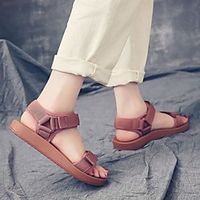 Women's Sandals Round Toe Rubber Solid Colored Black Pink miniinthebox - thumbnail