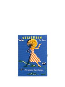 Olympia Le-Tan Voyage Caribbean book clutch - Blue