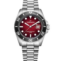 Tornado Men's Miyota 2115 Movement Watch, Analog Display and High Quality Solid Stainless Steel, Brushed And Polished Bracelet Strap - T22001-SBSMB, Silver