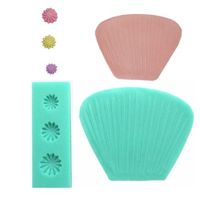 DIY Silicone Blooming Flowers Leaves Cake Fondant Mold Embossed Flower Chocolate Mousse Cake Baking