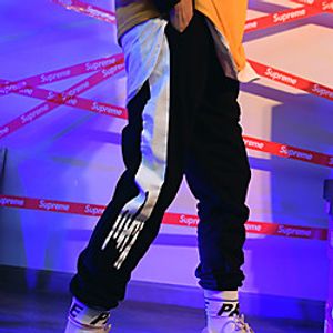Men's Stylish Sporty Casual  Sporty Streetwear Comfort Breathable Sports Daily Sports Active Pants Pants Graphic Prints Full Length Pocket Elastic Waist Purple White Lightinthebox
