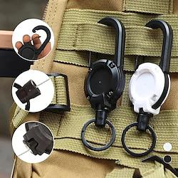 Outdoor Automatic Retractable Wire Rope Luya Tactical Keychain,Heavy Duty Retractable Pull Reel Carabiner Key Chains Strong Steel Wire Rope Buckle Spring Key Ring Outdoor Sporty Keychain Tool Lightinthebox