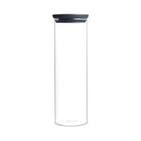 Brabantia Stackable Glass Jar - 1.9L - Dark Grey Lid - thumbnail