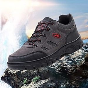 Men's Sneakers Casual Shoes Sporty Look Plus Size Sporty Casual Outdoor Daily Hiking Shoes Safety Shoes Synthetics Waterproof Breathable Comfortable Brown Green Grey Fall Winter Lightinthebox